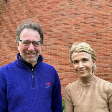 Photo of Barbara Natterson-Horowitz and Daniel Blumstein of Harvard and UCLA for an interview on evolutionary medicine