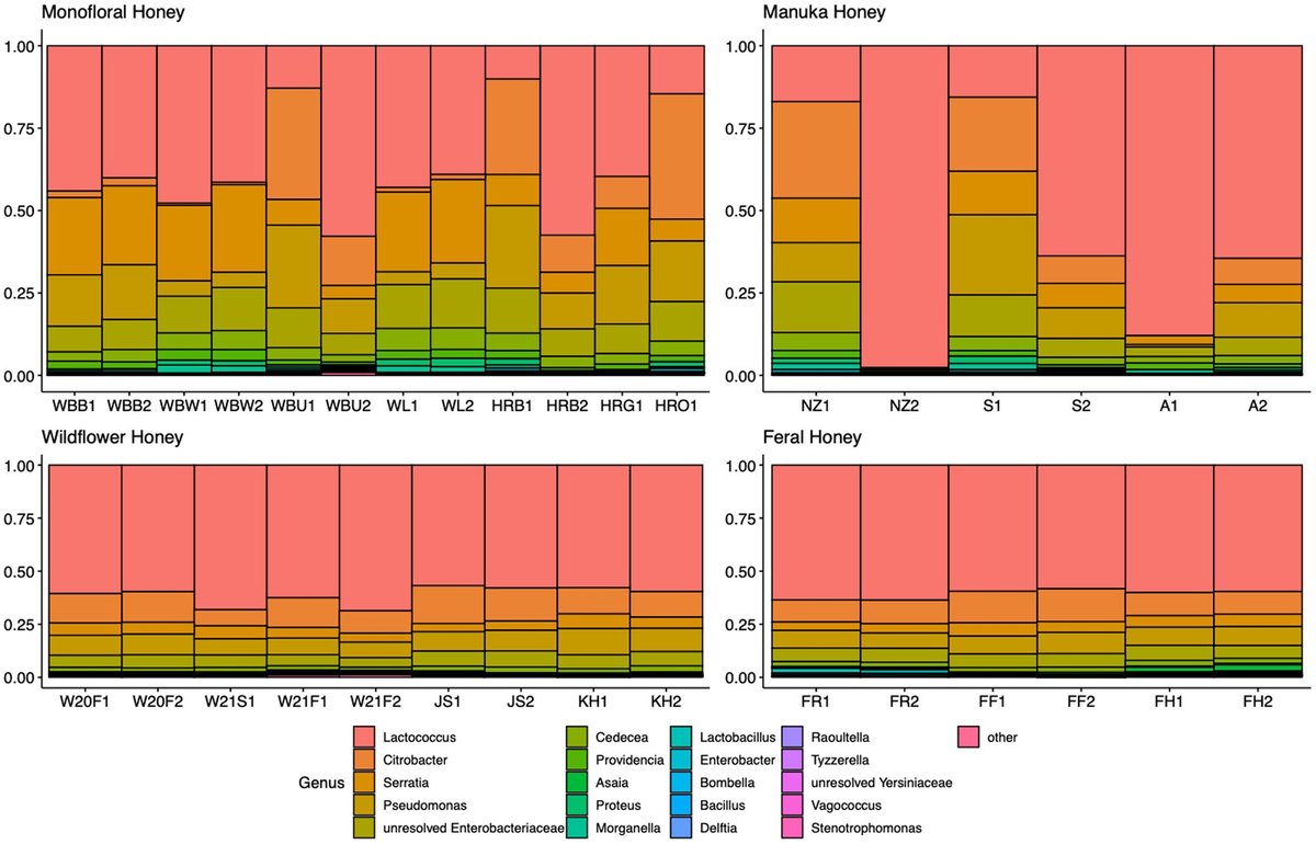 Frontiers | Microbiome analysis of raw honey reveals