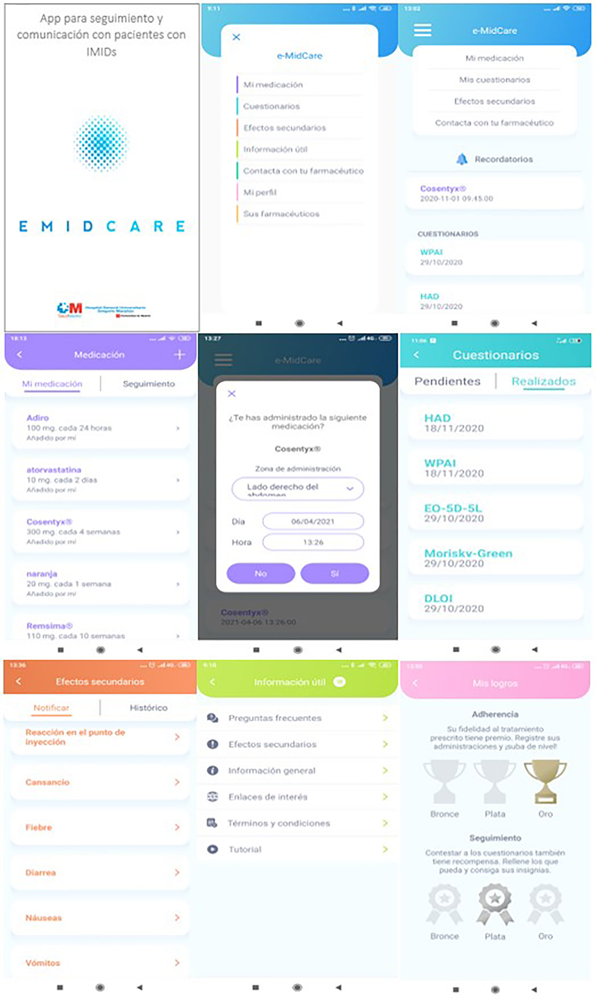 Design and implementation of a mobile app for the pharmacotherapeutic follow-up of patients diagnosed with immune-mediated inflammatory diseases: eMidCare