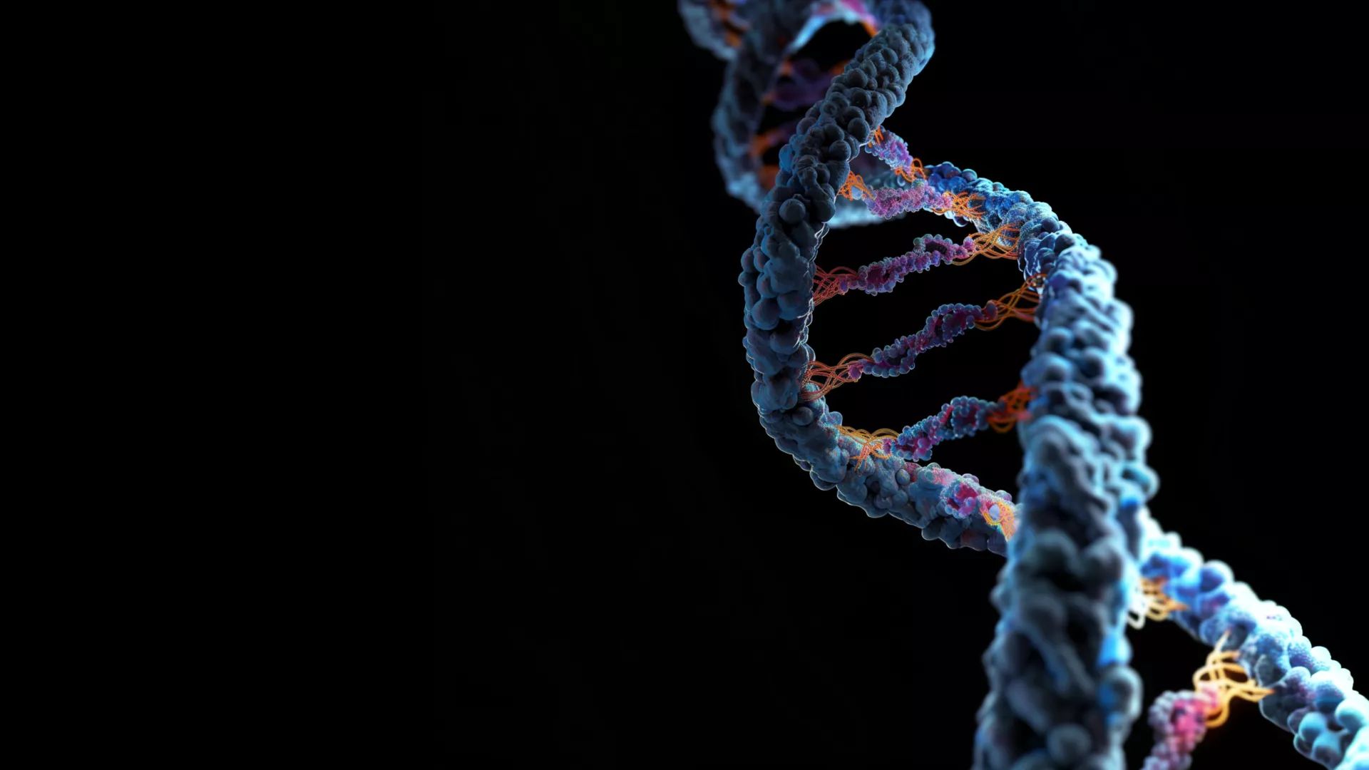 3D illustration of a DNA helix