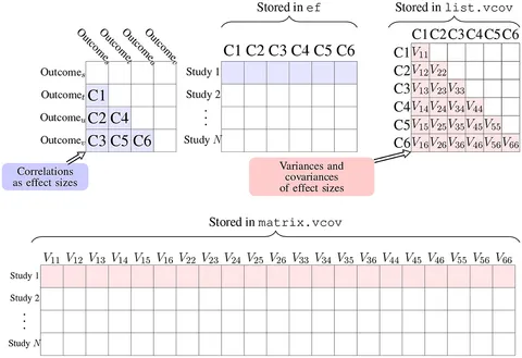 Frontiers | Computing within-study covariances, data